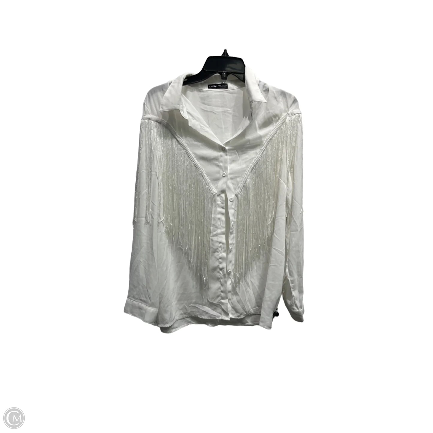 Top Long Sleeve By Shein In White, Size: Xl