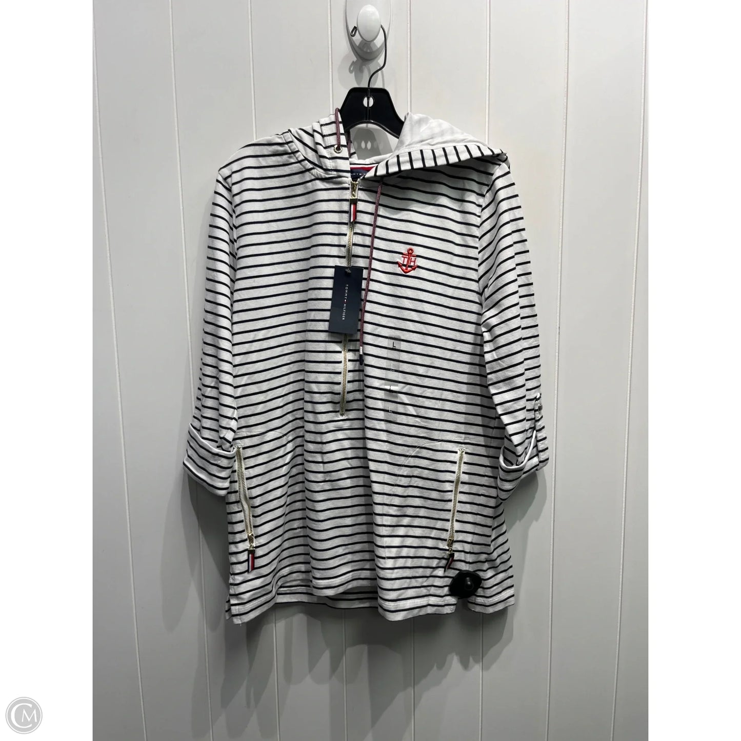 Jacket Other By Tommy Hilfiger In Blue & White, Size: L