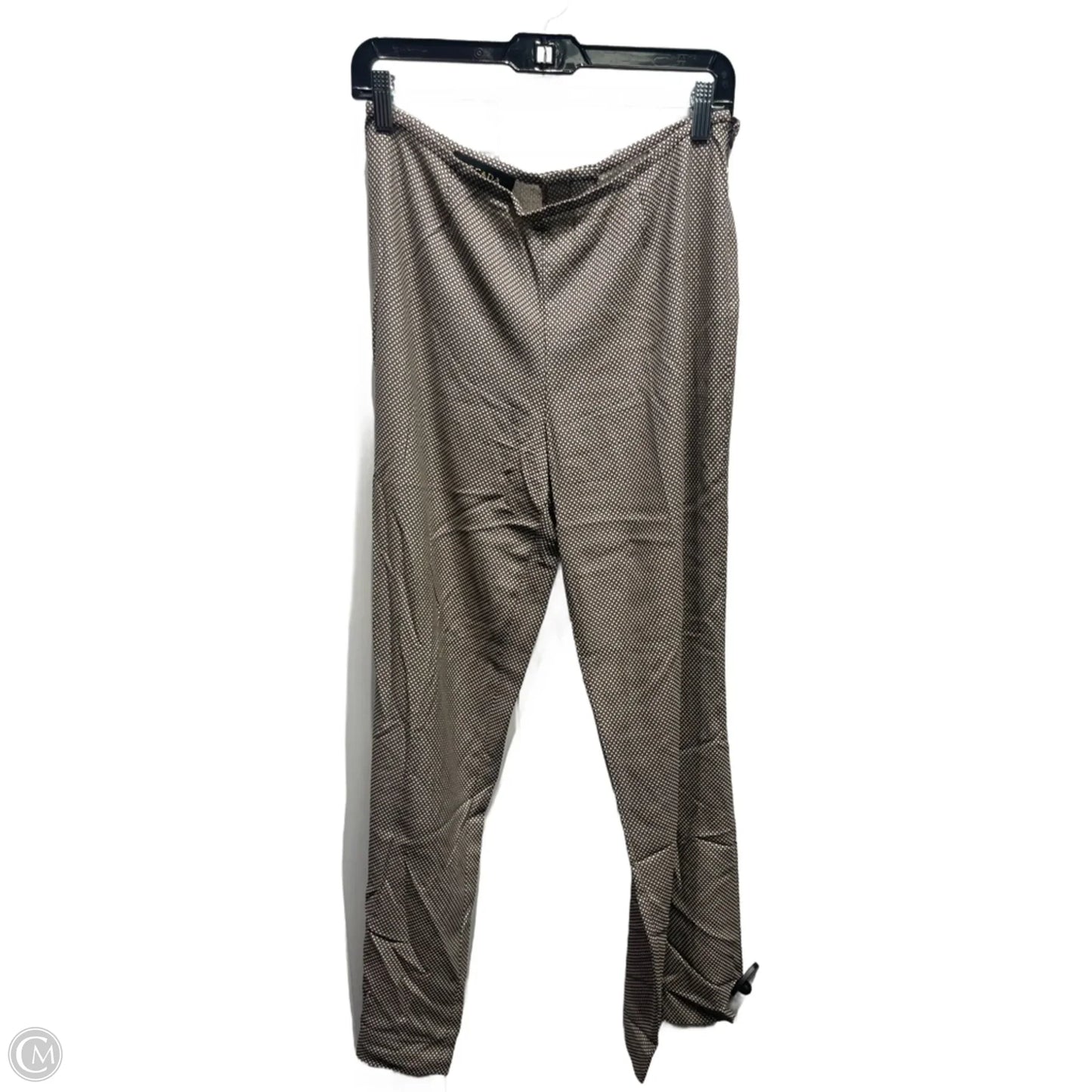 Pants Designer By Escada In Brown & Cream, Size: M