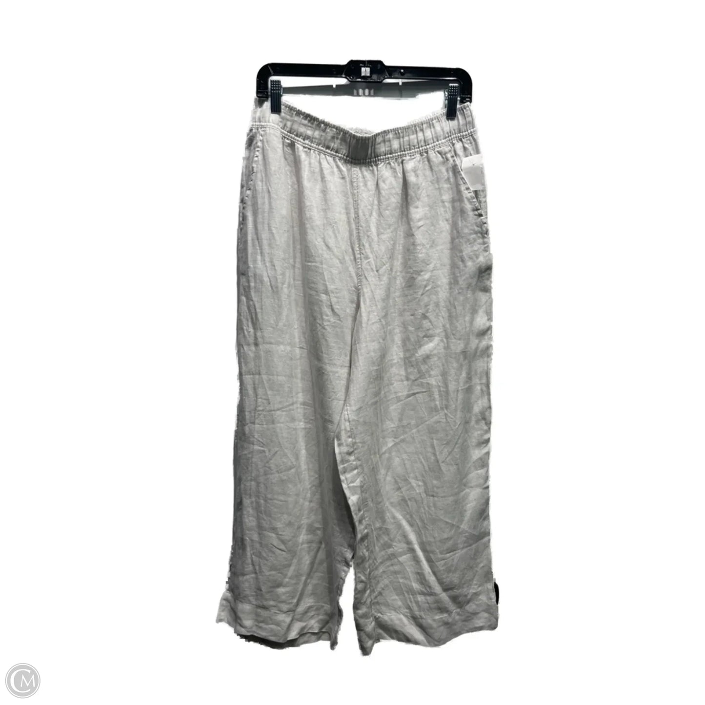 Pants Linen By Tahari By Arthur Levine In Grey, Size: L
