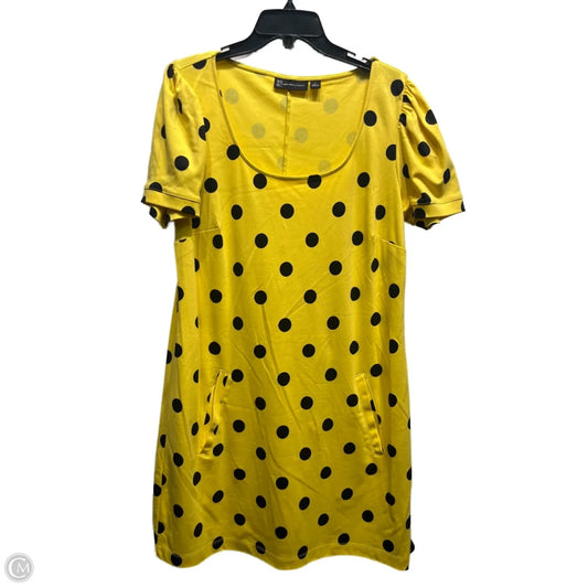 Dress Casual Short By New York And Co In Black & Yellow, Size: L