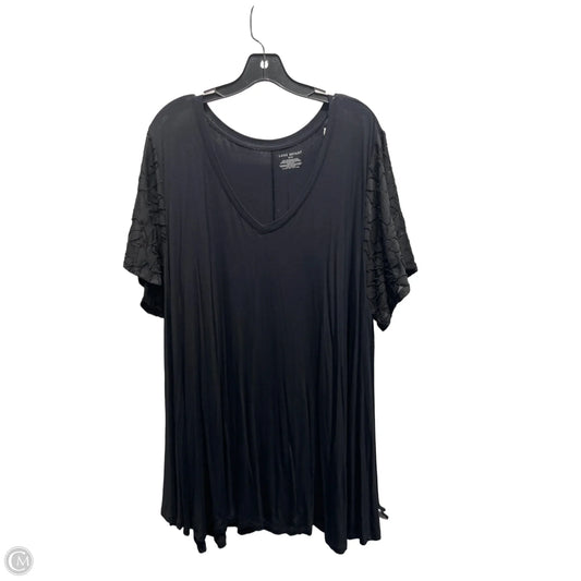 Top Short Sleeve By Lane Bryant In Black, Size: 22