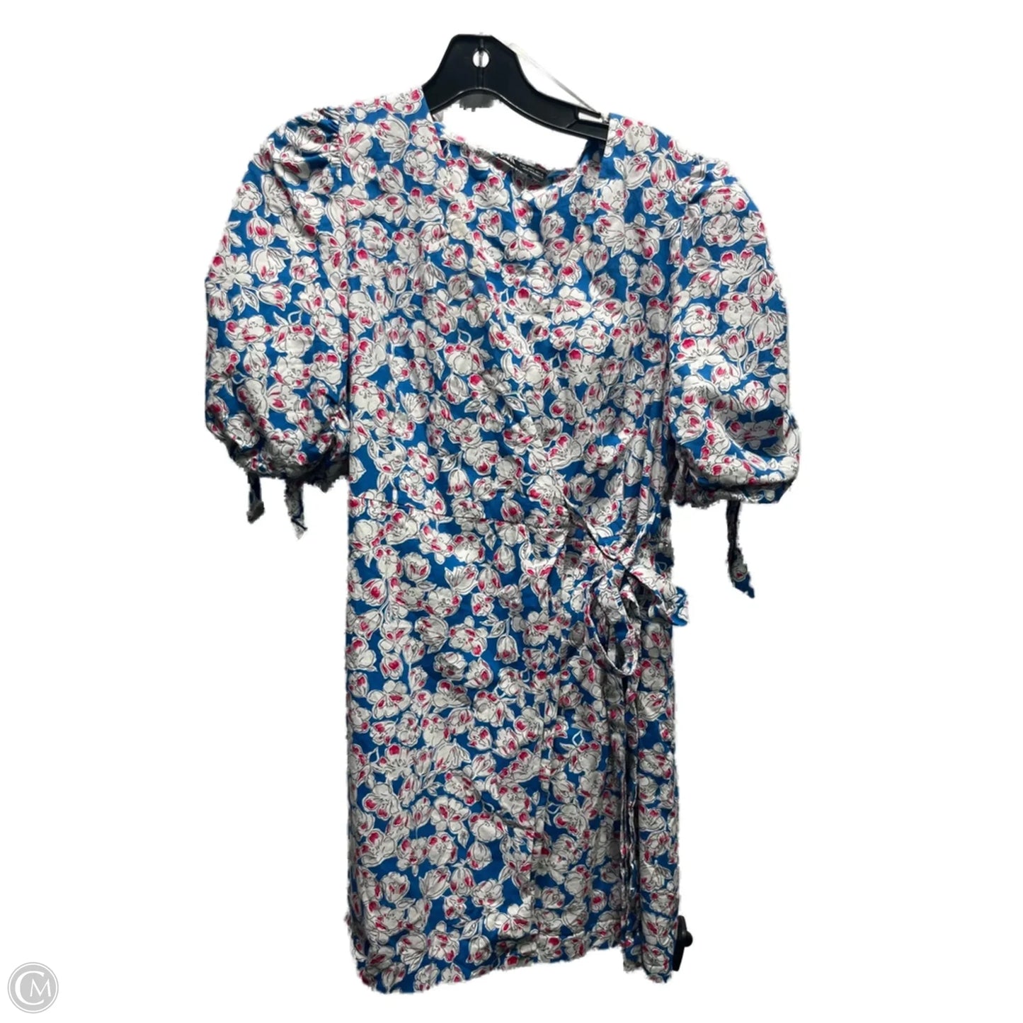 Dress Casual Short By Zara In Blue & Pink, Size: L