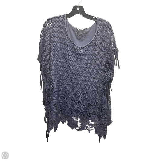 Top Short Sleeve By TEMPO PARIS In Blue, Size: M