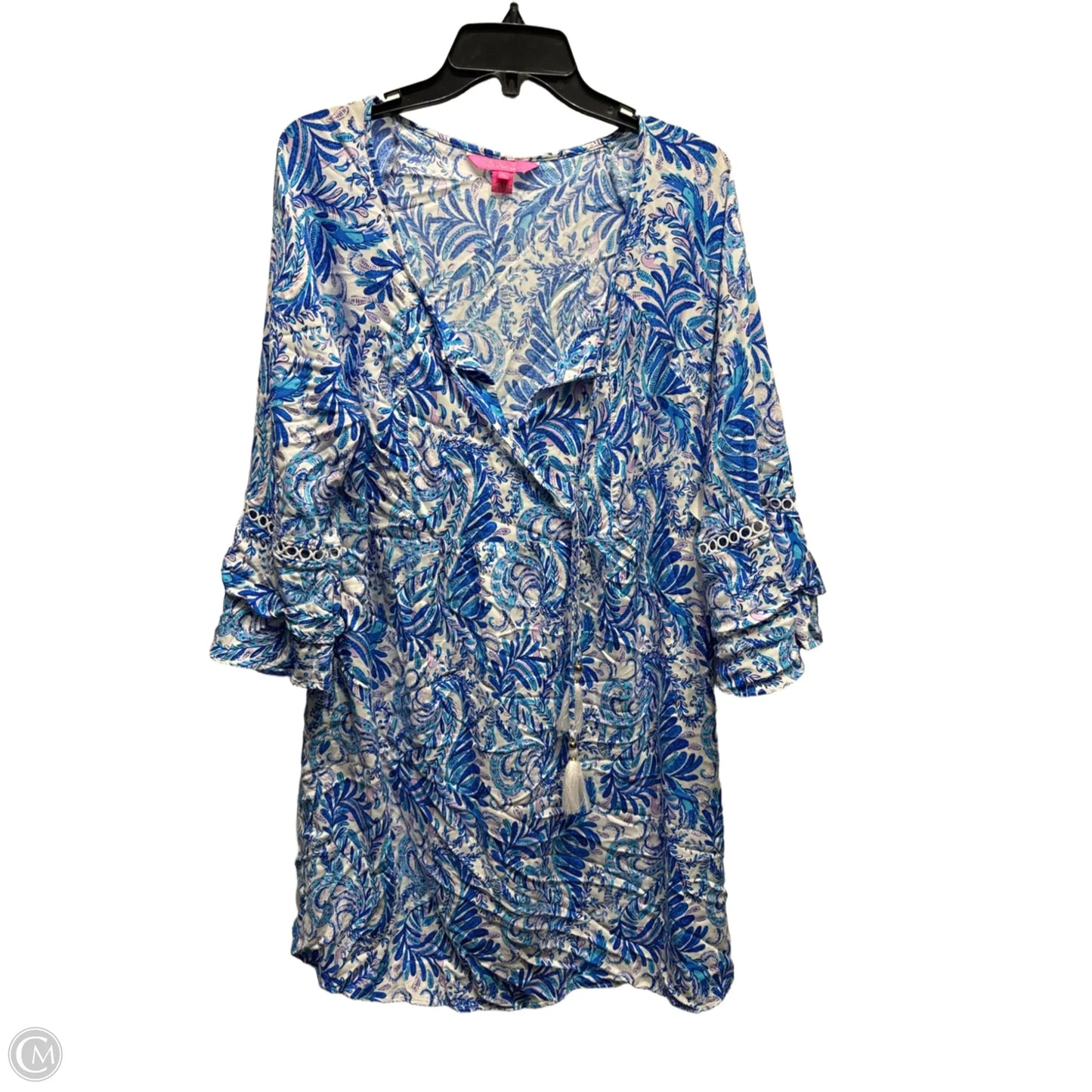 Dress Designer By Lilly Pulitzer In Blue & White, Size: Xl