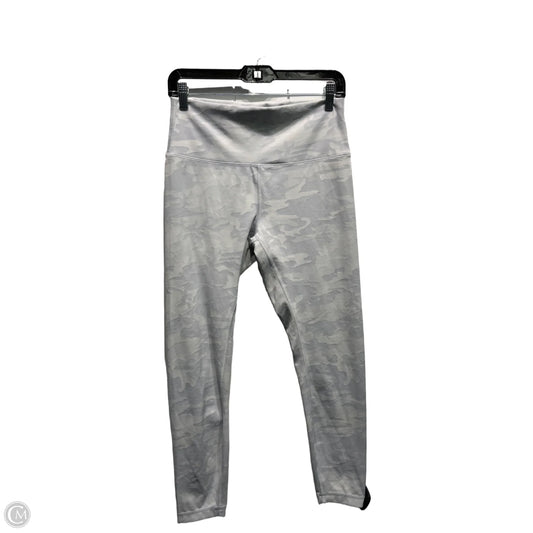 Athletic Leggings By Lululemon In Grey & White, Size: S