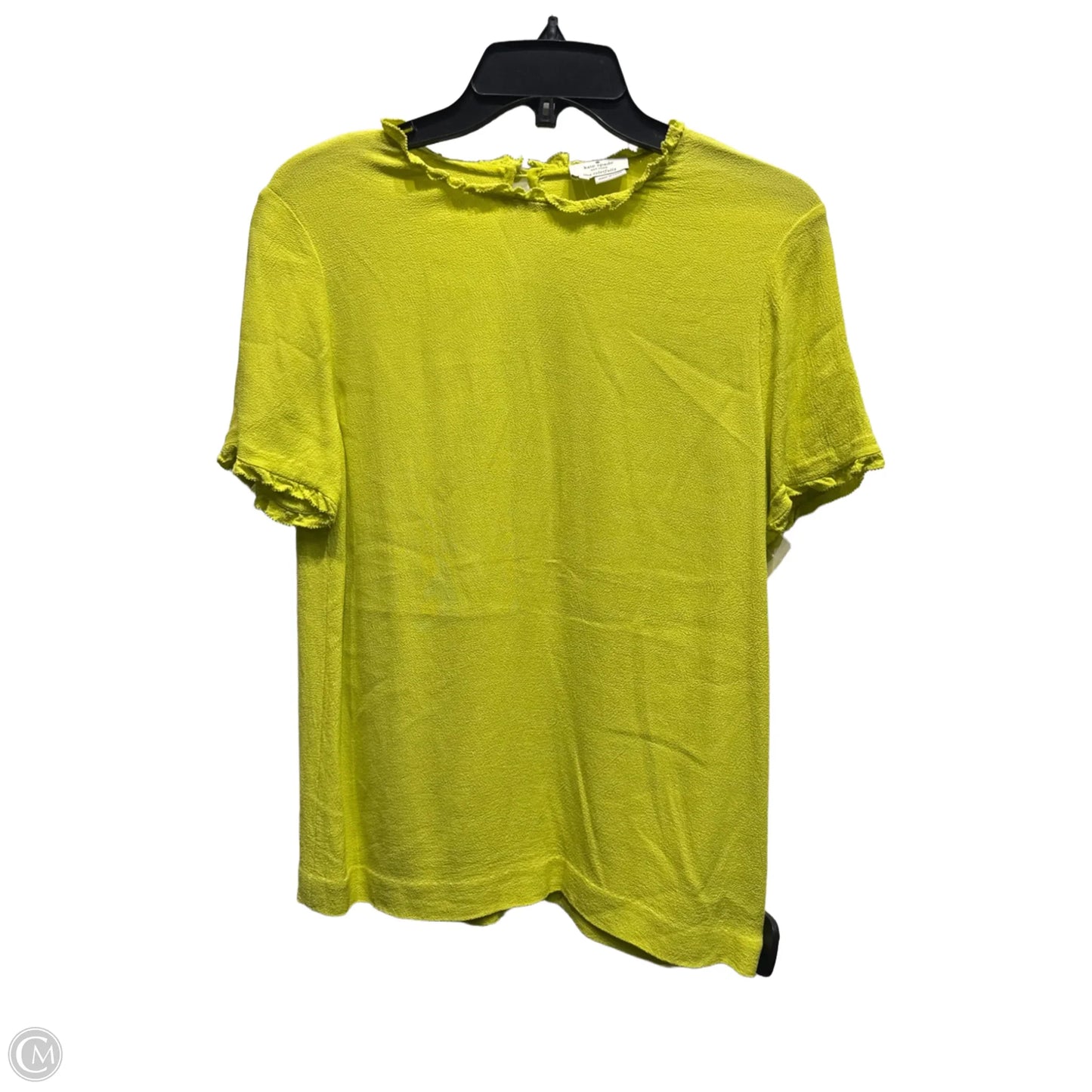 Top Short Sleeve Designer By Kate Spade In Chartreuse, Size: 8