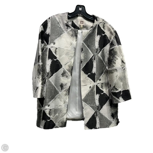 Blazer By Anne Klein In Grey & Silver, Size: 8
