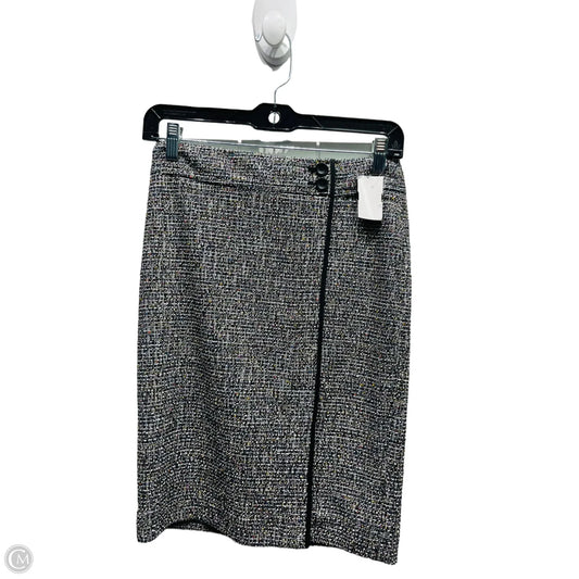 Skirt Midi By Ann Taylor In Black & White, Size: 0