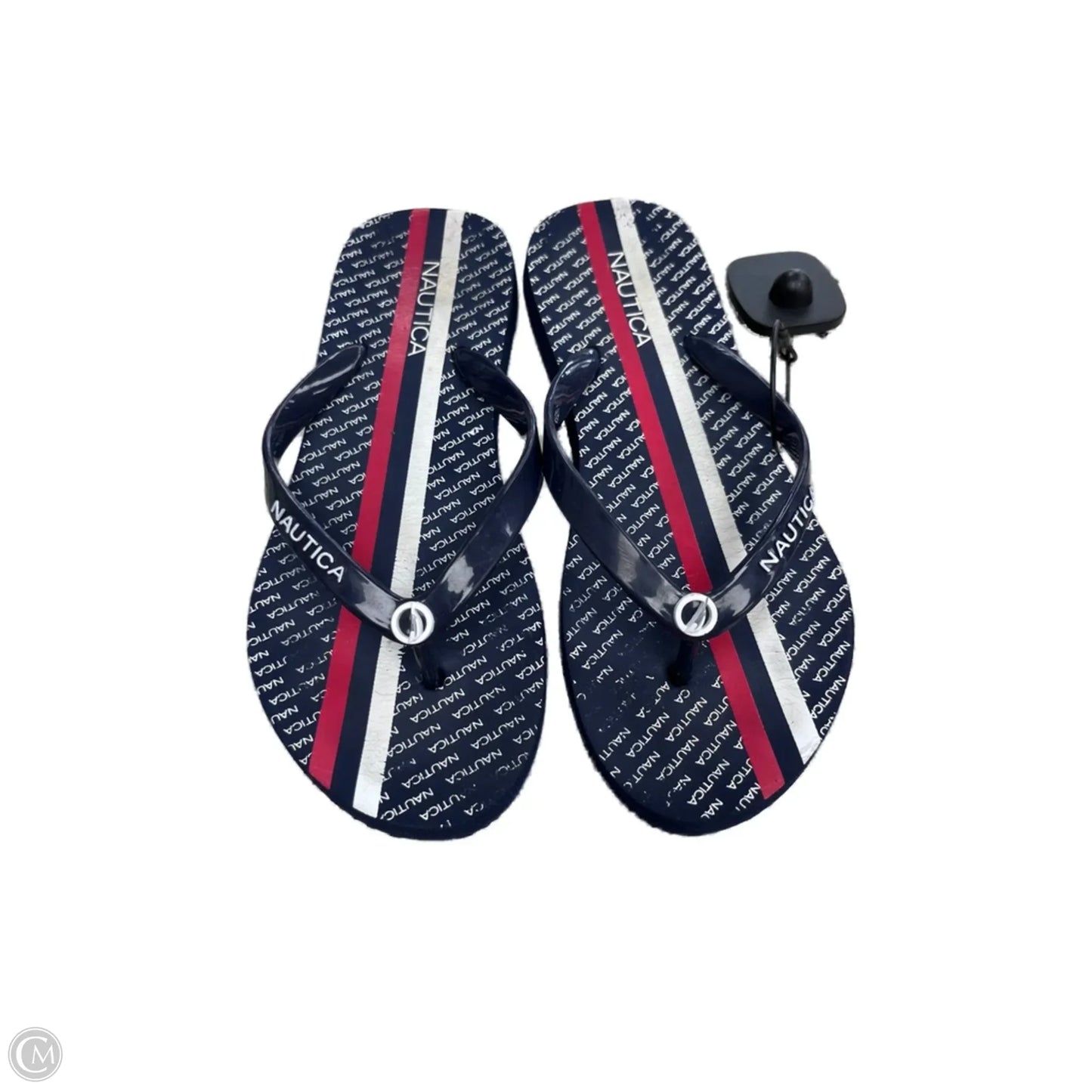 Sandals Flip Flops By NAUTICA In Blue & Red, Size: 6