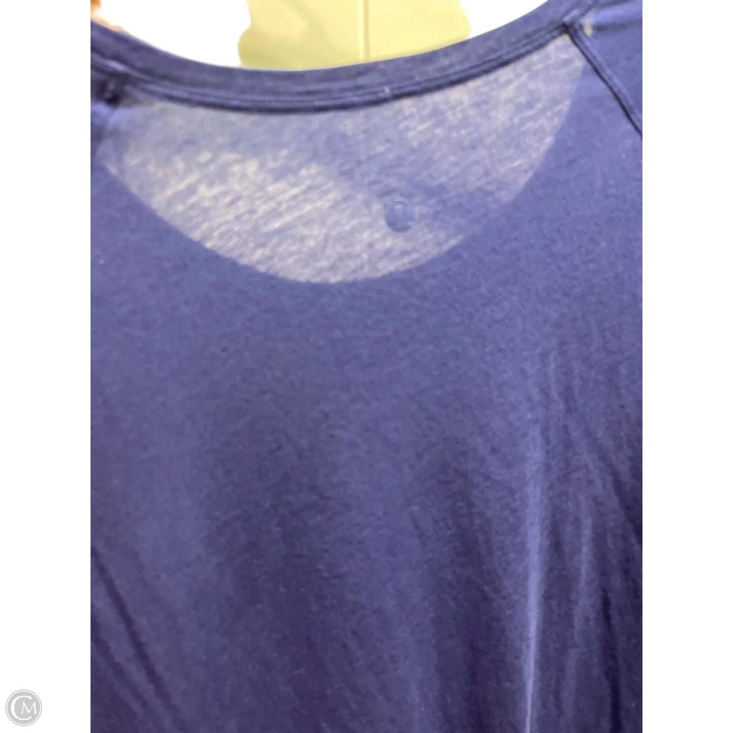 Athletic Top Long Sleeve Collar By Lululemon In Blue, Size: S