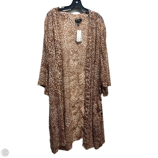 Kimono By Jessica Simpson In Animal Print, Size: 2x