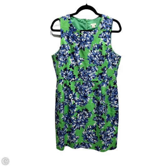 Dress Work By J. Crew In Blue & Green, Size: 14