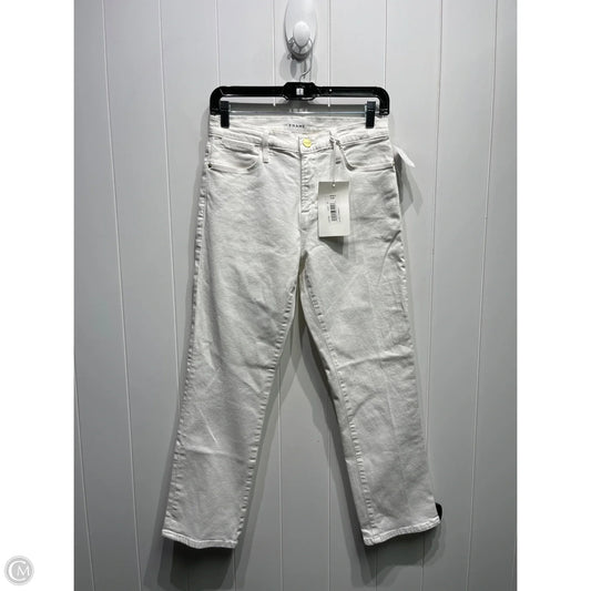 Jeans Straight By Frame In White, Size: 6