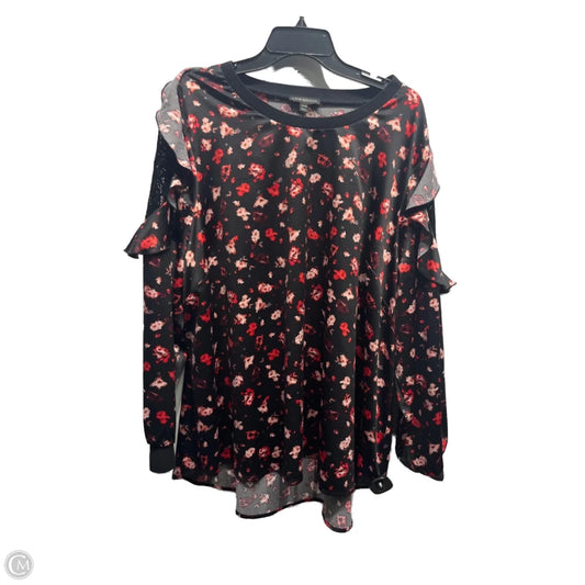 Top Long Sleeve By Lane Bryant In Black & Red, Size: 26