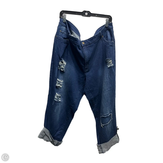 Jeans Cropped By Denim 24/7 In Blue Denim, Size: 24