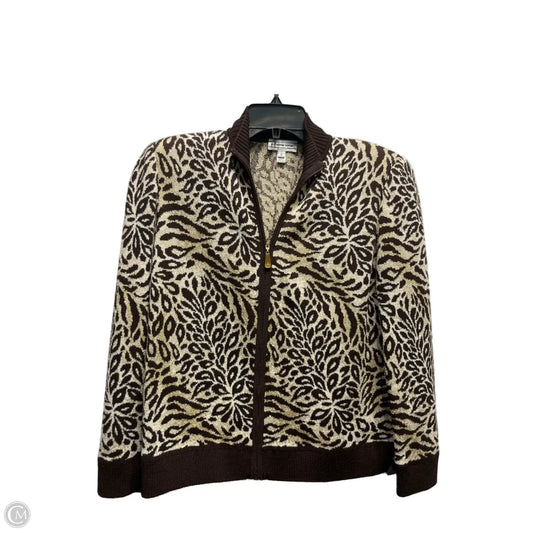 Jacket Designer By St John Collection In Brown & Gold, Size: S