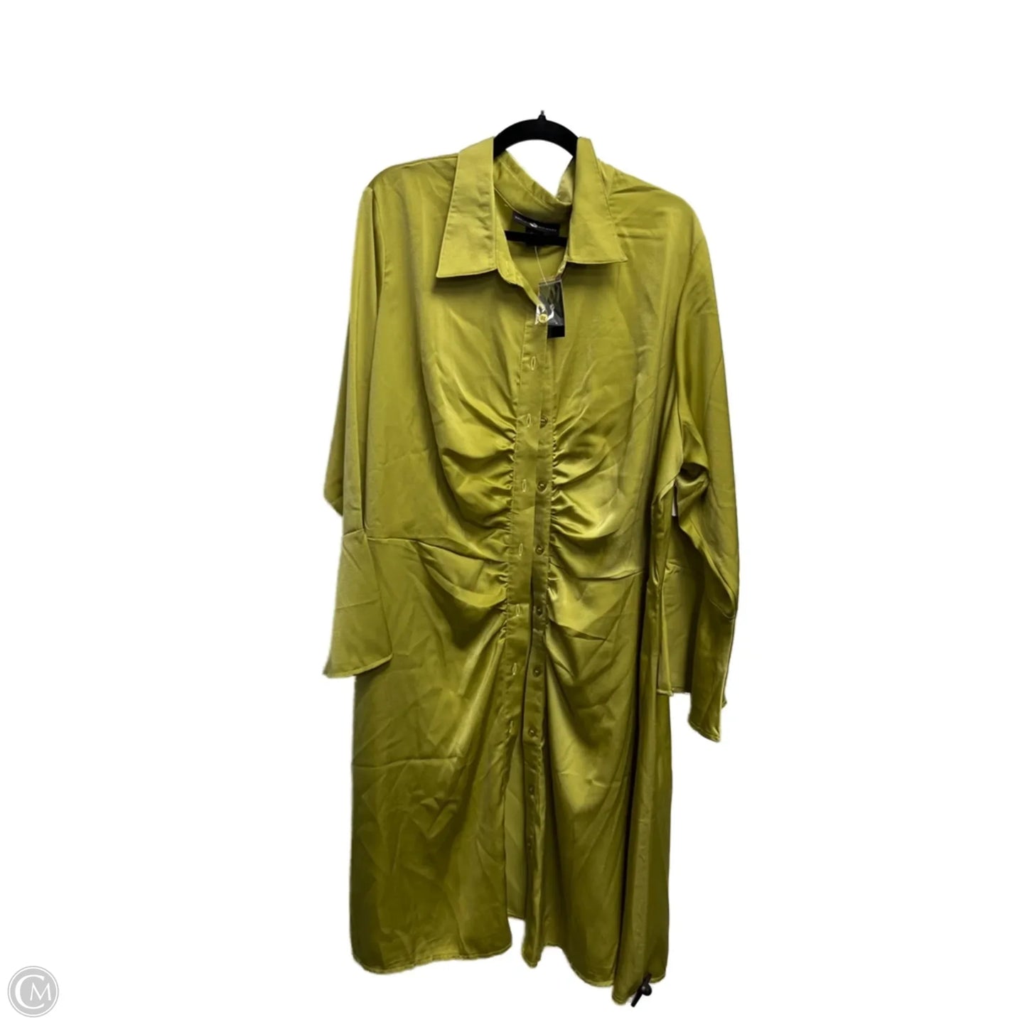 Dress Work By Ashley Stewart In Chartreuse, Size: 22