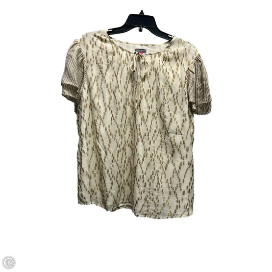 Blouse Short Sleeve By Vince Camuto In Gold, Size: Xxl