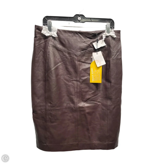 Skirt Midi By reiss In Maroon, Size: 10