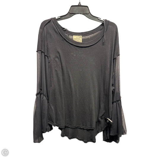 Top Long Sleeve By Free People In Black, Size: S