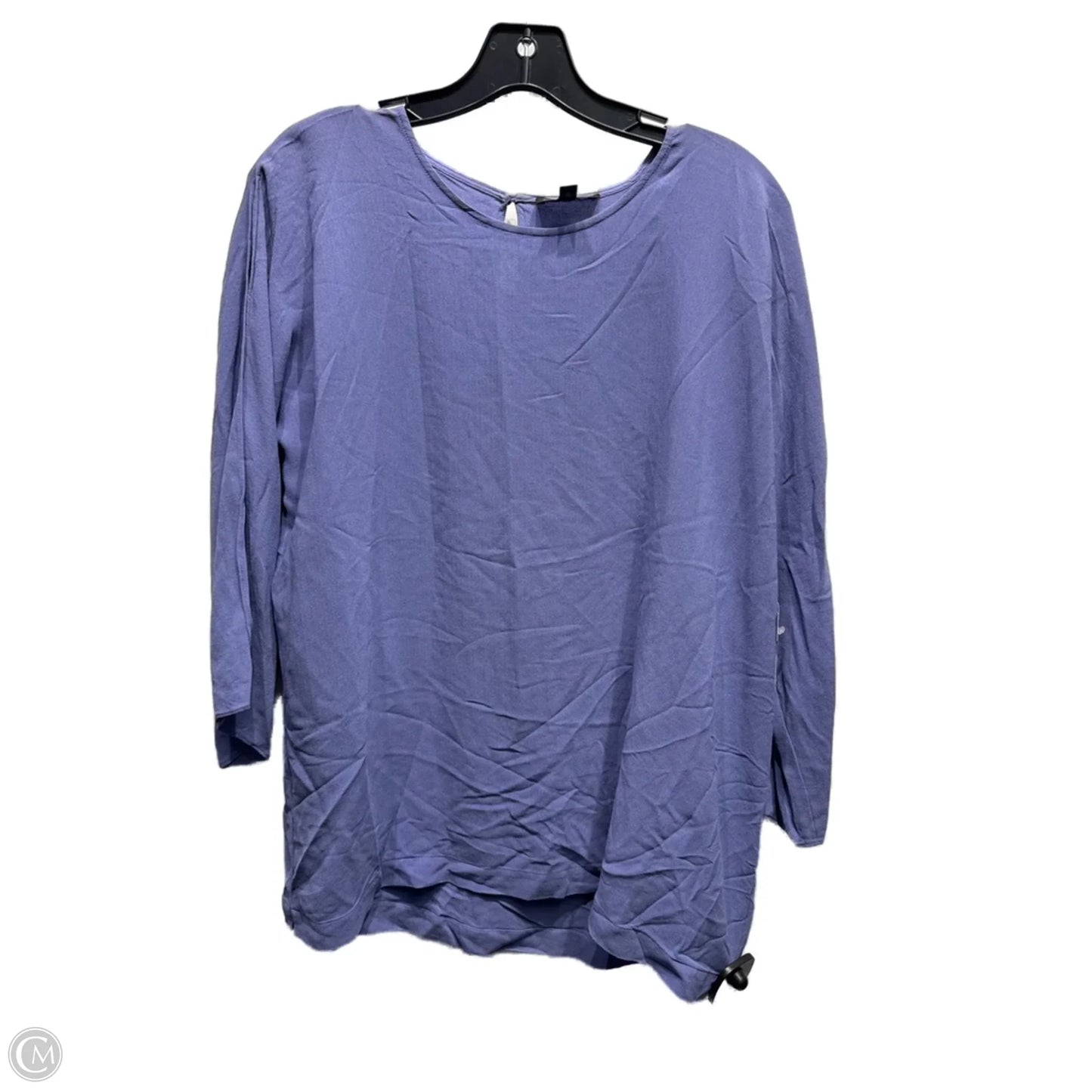 Top Long Sleeve By Eileen Fisher In Blue, Size: M