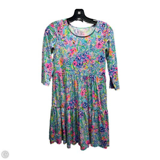 Dress Designer By Lilly Pulitzer In Blue & Green, Size: Xxs