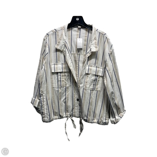 Jacket Other By Loft In Blue & Cream, Size: S
