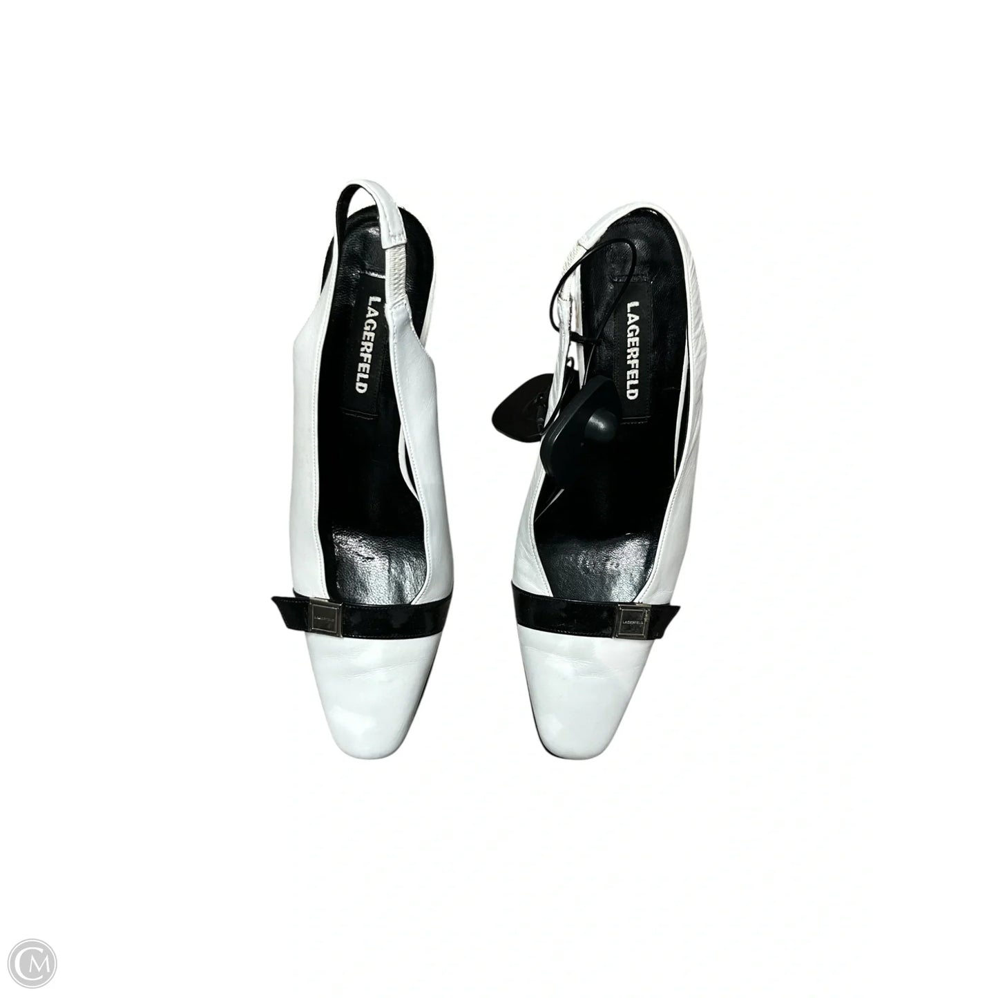 Shoes Designer By Karl Lagerfeld In Black & White, Size: 6.5