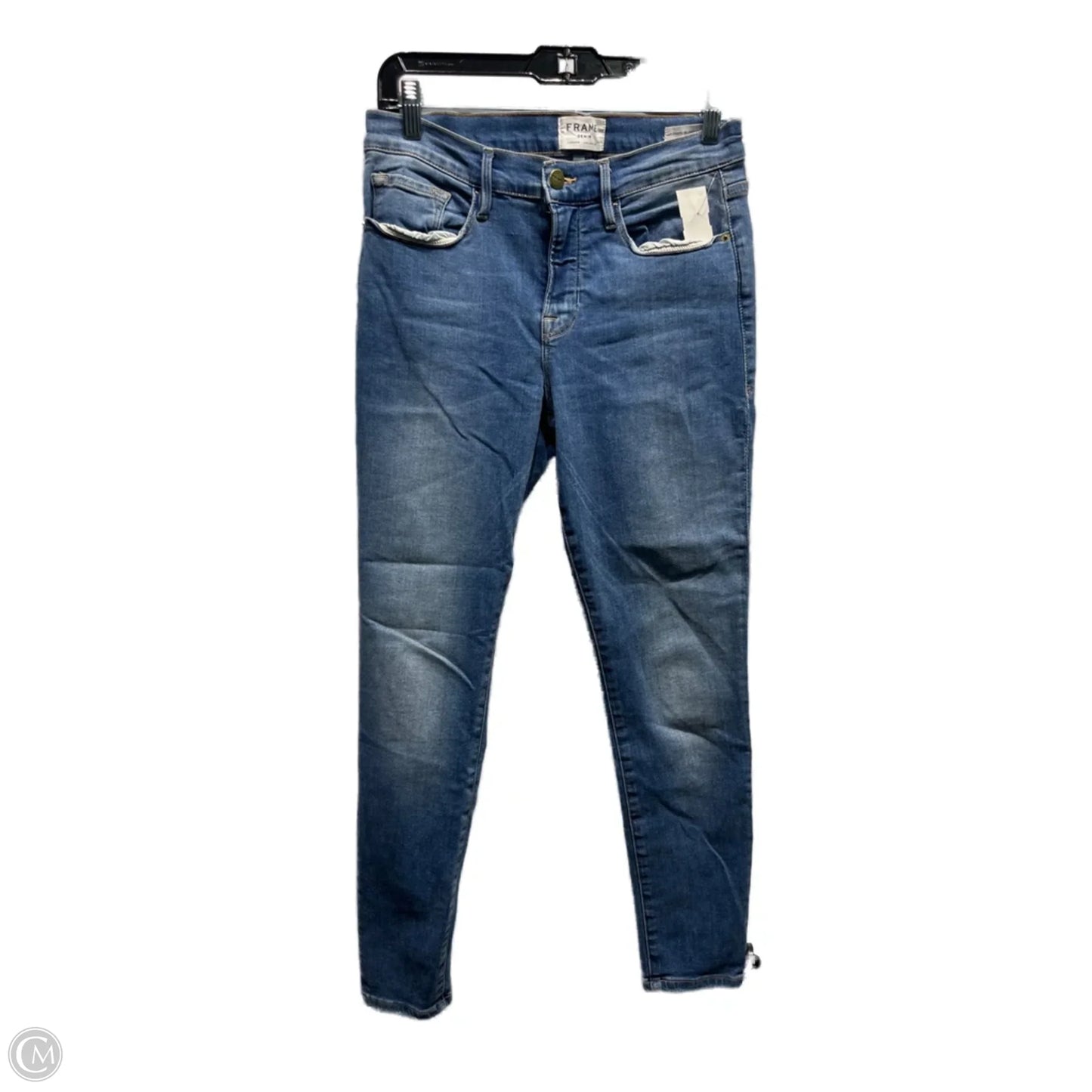 Jeans Skinny By Frame In Blue Denim, Size: 6