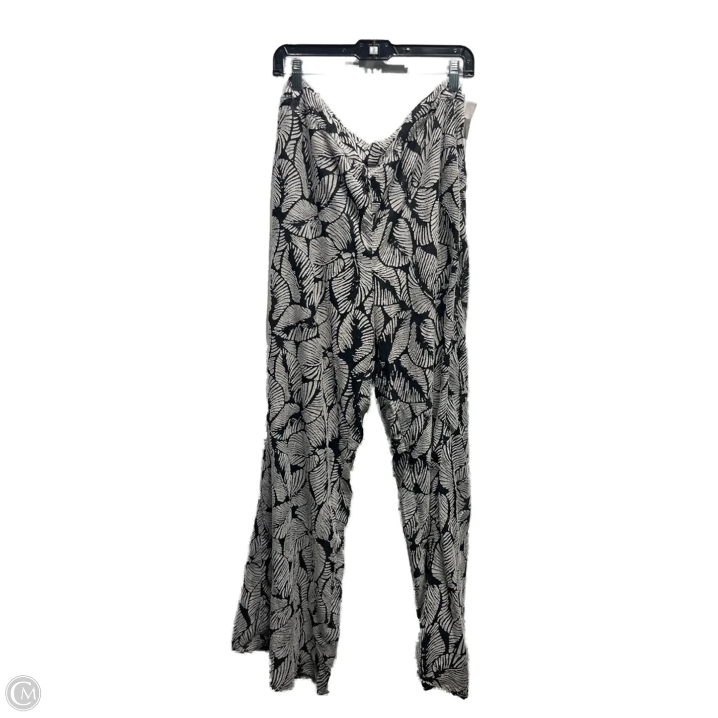 Pants Wide Leg By Anthropologie In Black & White, Size: L