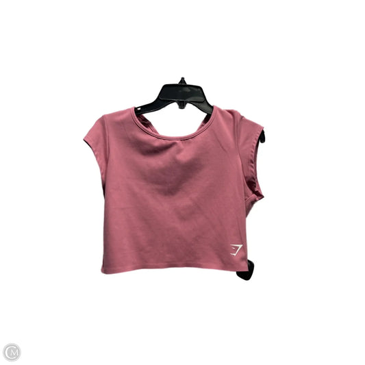 Athletic Top Short Sleeve By Gym Shark In Mauve, Size: Xl