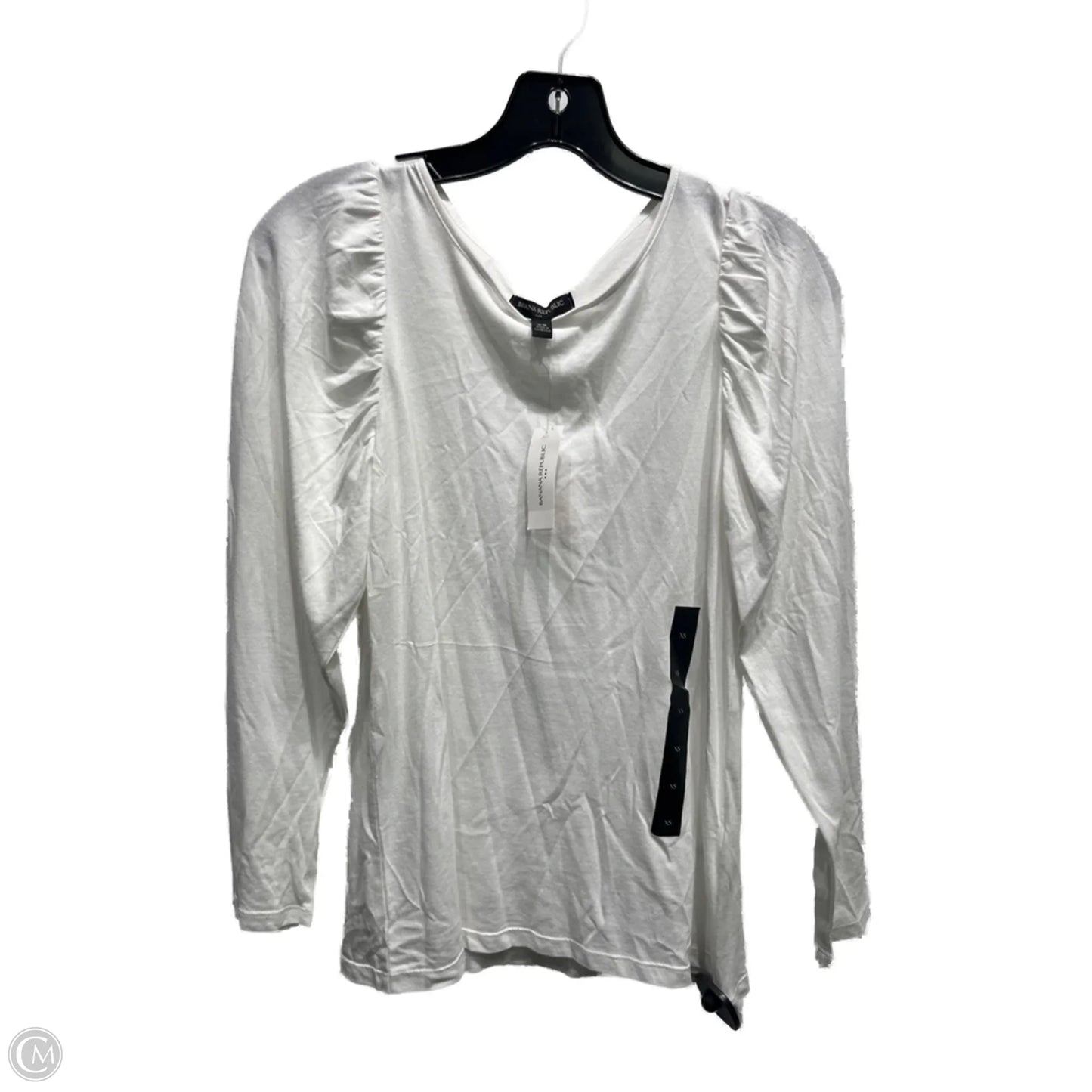 Top Long Sleeve By Banana Republic In White, Size: Xs