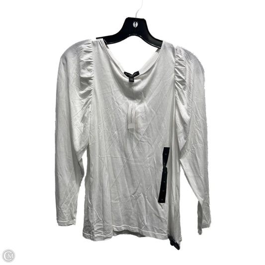 Top Long Sleeve By Banana Republic In White, Size: Xs