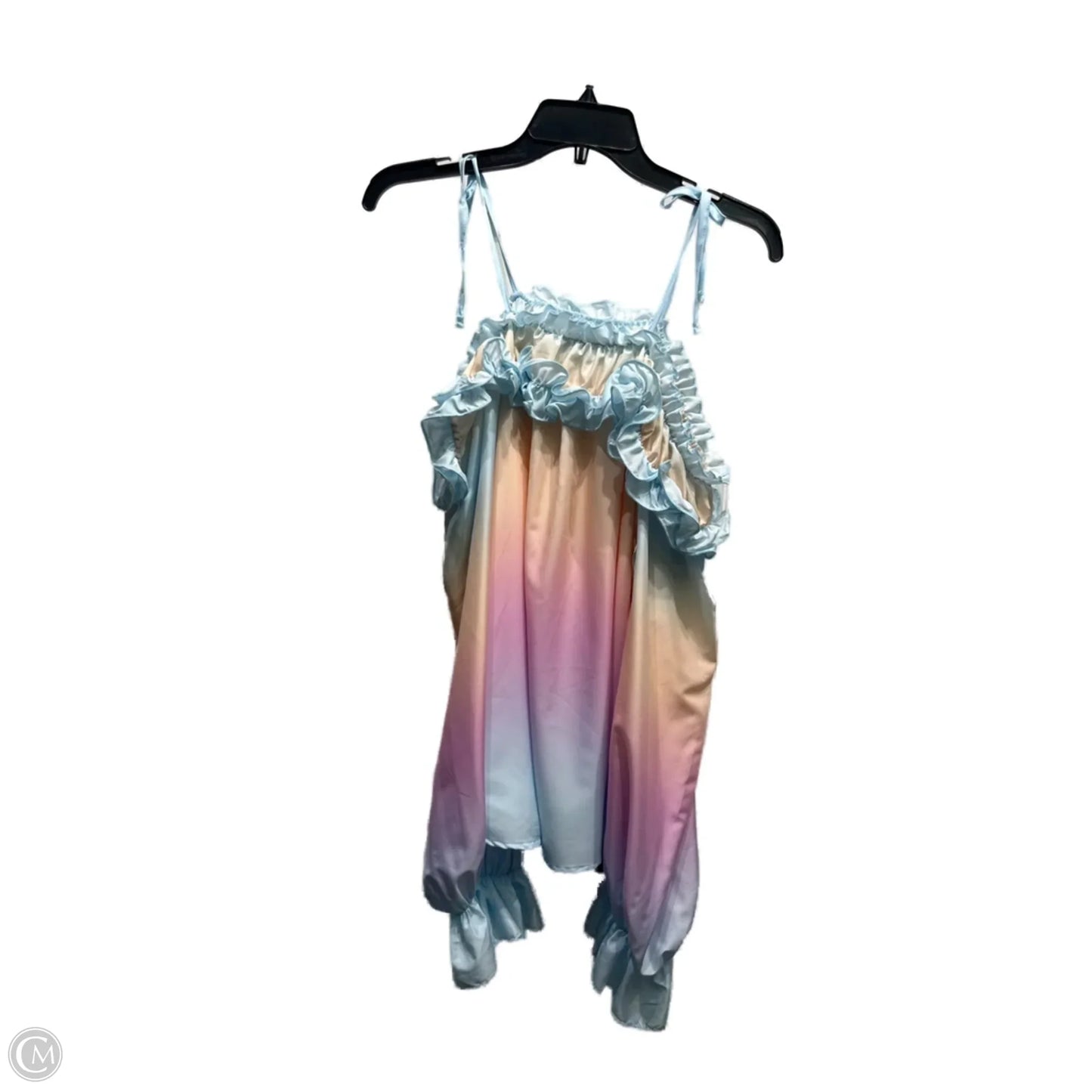 Top Long Sleeve By Chicme In Blue & Pink, Size: Xl