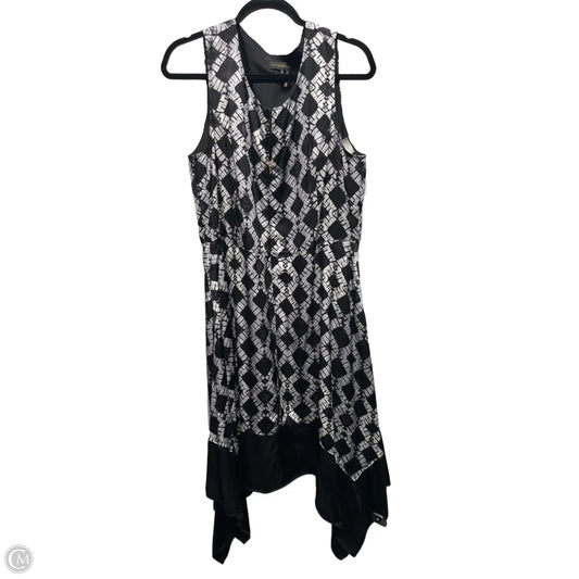 Dress Casual Midi By Donna Karan In Black & White, Size: 14