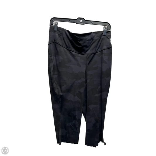 Athletic Capris By Lululemon In Black & Grey, Size: 12