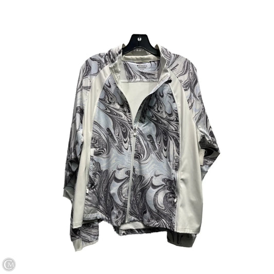 Athletic Jacket By Athleta In Blue & White, Size: 1x
