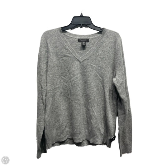 Sweater Cashmere By Tahari In Grey, Size: Xl