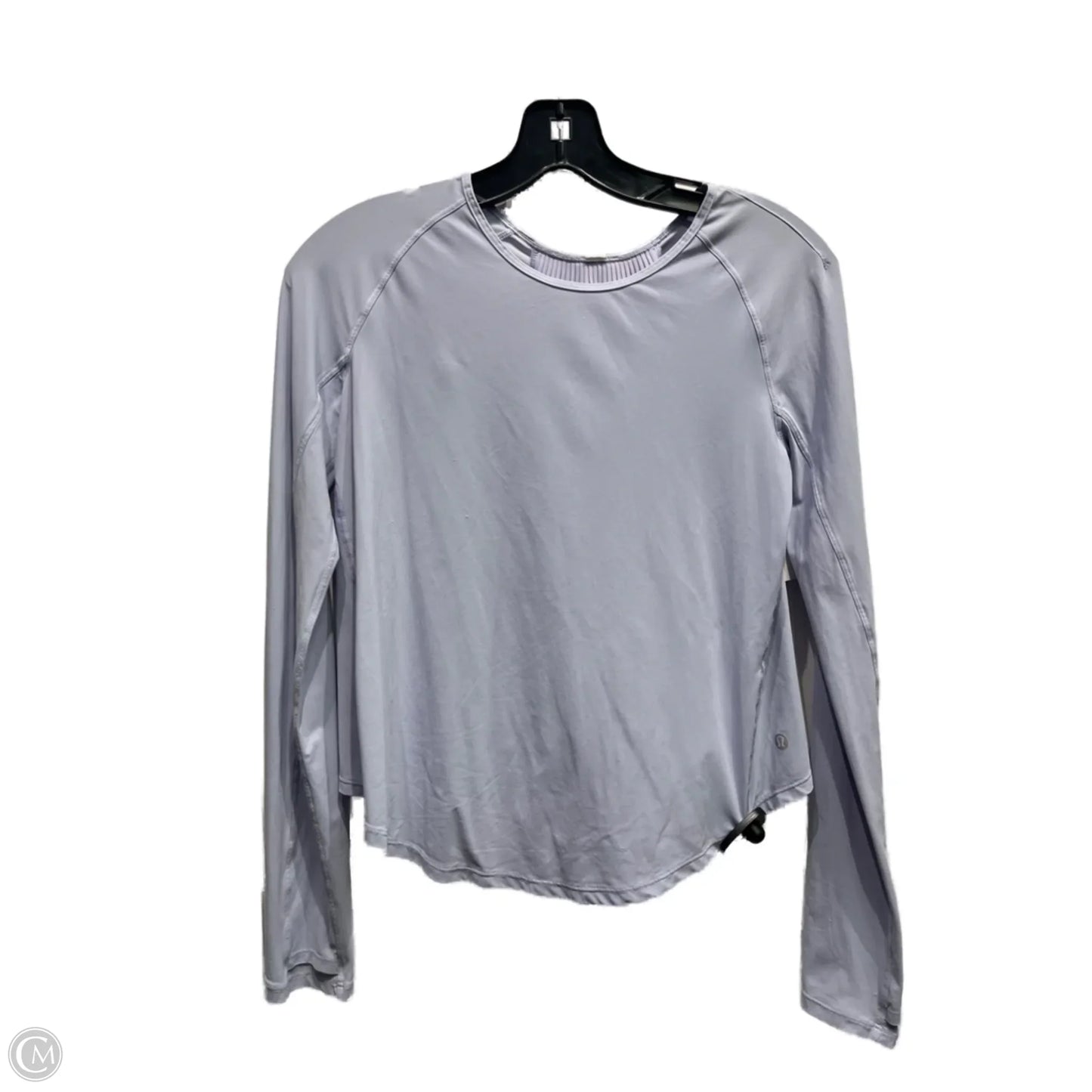 Athletic Top Long Sleeve Collar By Lululemon In Blue, Size: S
