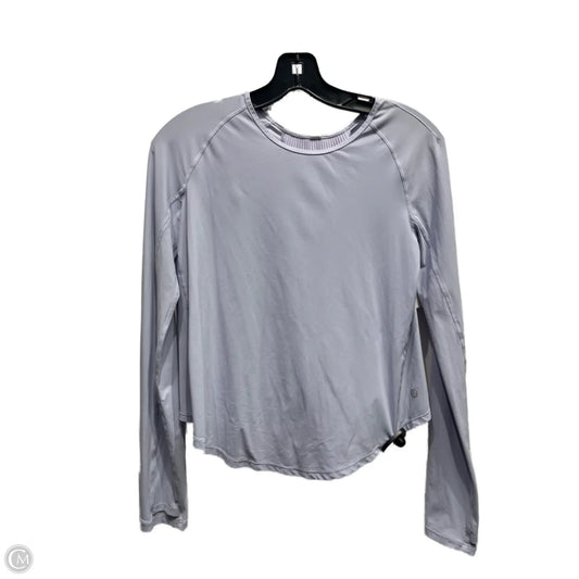 Athletic Top Long Sleeve Collar By Lululemon In Blue, Size: S