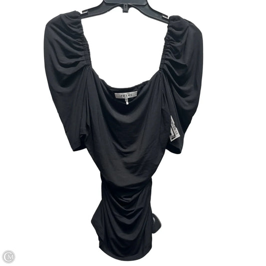 Top Short Sleeve By Frame In Black, Size: S