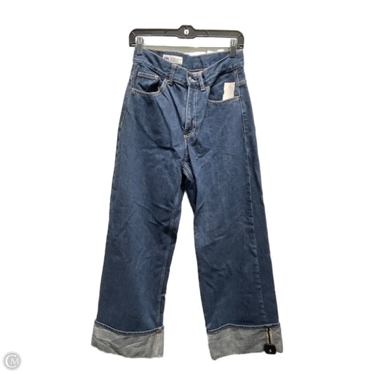 Jeans Wide Leg By Zara In Blue Denim, Size: 4