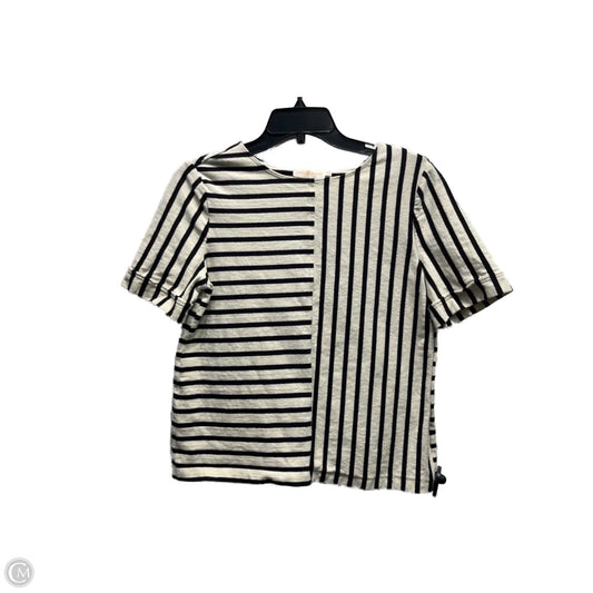Top Short Sleeve Designer By Tory Burch In Black & White, Size: S