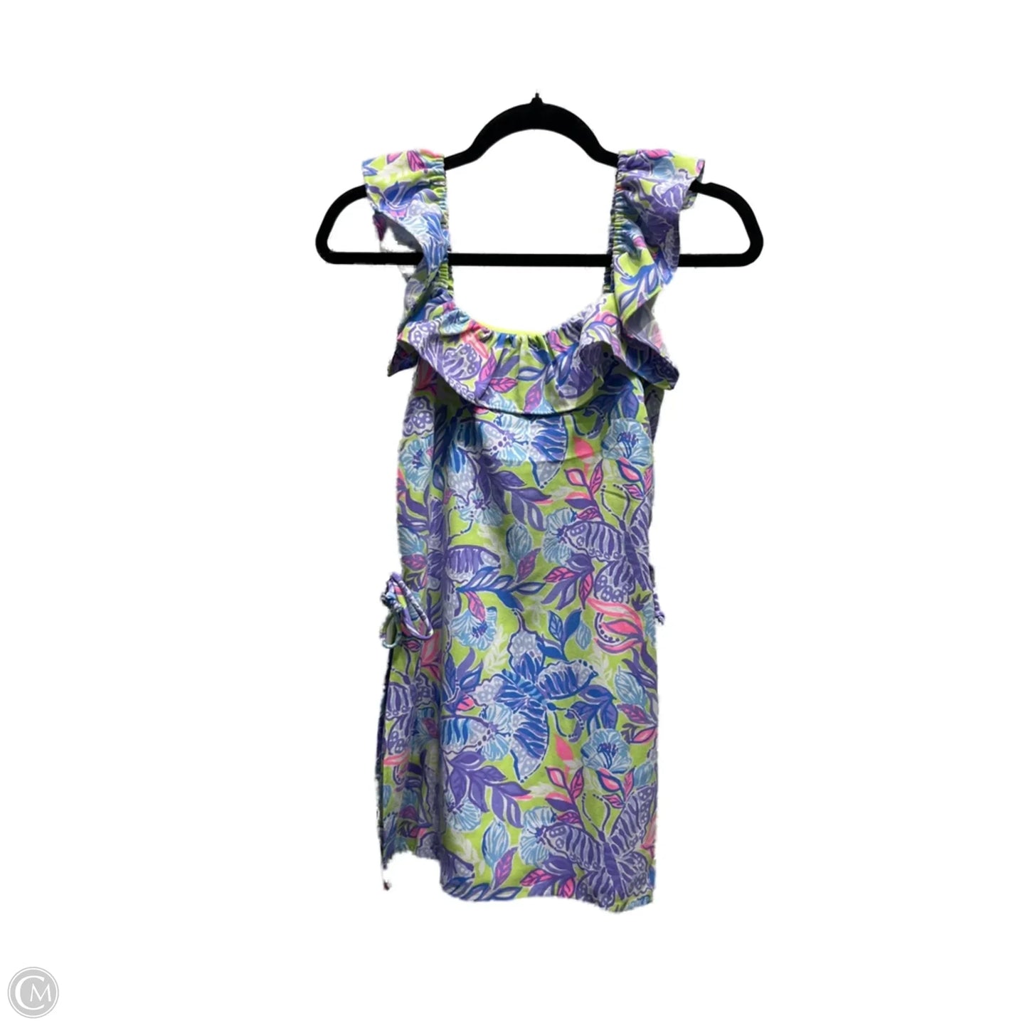 Romper Designer By Lilly Pulitzer In Green & Purple, Size: Xxs