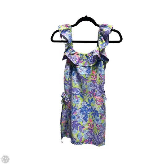 Romper Designer By Lilly Pulitzer In Green & Purple, Size: Xxs
