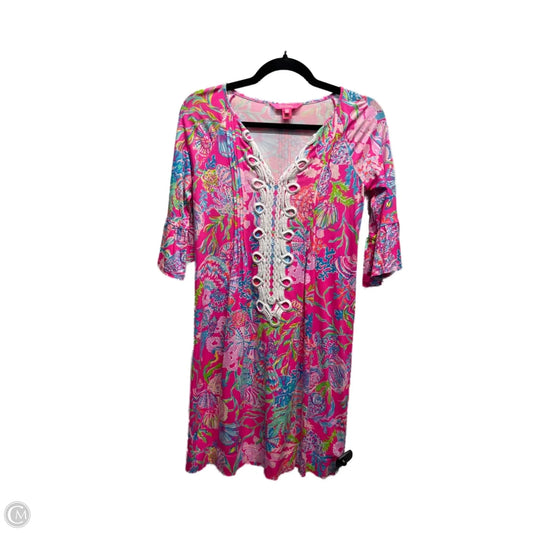 Dress Designer By Lilly Pulitzer In Green & Pink, Size: Xxs