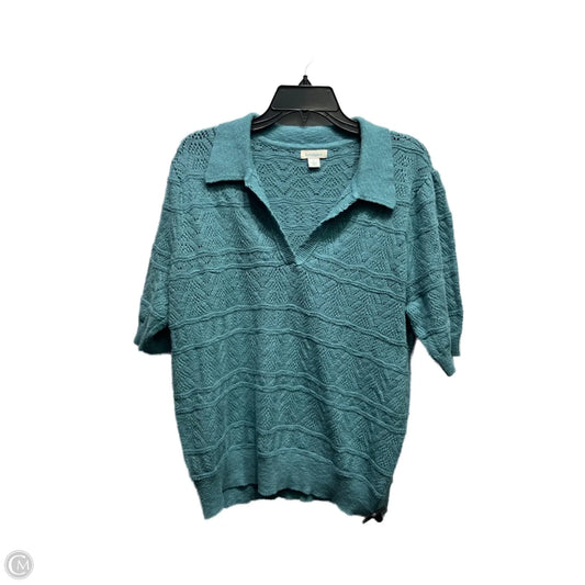 Sweater Short Sleeve By Sundance In Blue, Size: L