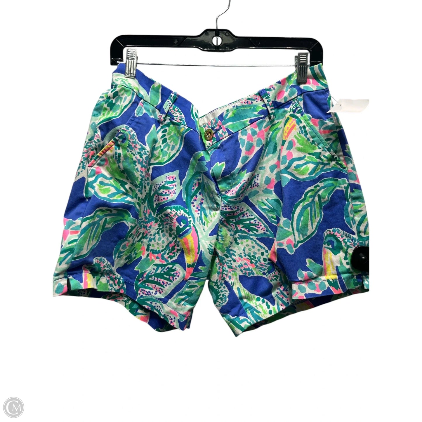 Shorts Designer By Lilly Pulitzer In Green & Pink, Size: 14