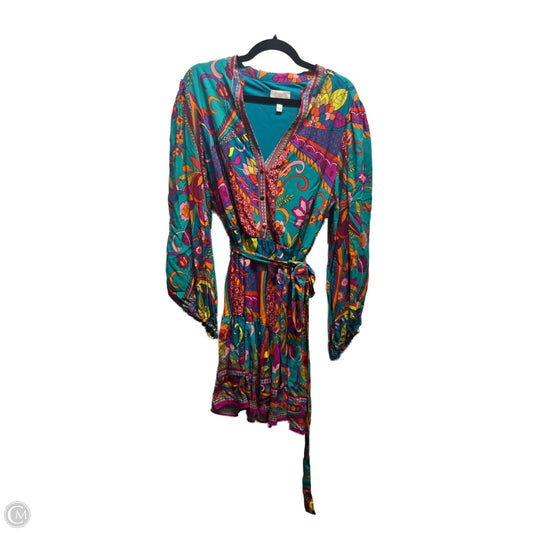 Dress Work By Adrianna Papell In Blue & Pink, Size: 14